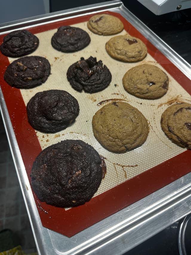 New York style cookies, freshly baked